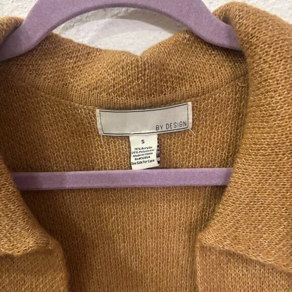 By Design Brown Cardigan with Pocket Accents - Picture 4 of 4